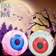 thumbnail image 4 of Decoraciones de diseño de escena navideña con globo ocular de terror inflable de Halloween, decoración luminosa de fantasma de calabaza (rojo), 4 of 5