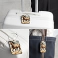 thumbnail image 6 of Horse Square PU Leather Luggage Tags - 2 Pack with Privacy Cover and Stainless Steel Ring - Suitable for Travel, Backpack, Handbag - Suitcase Tags, Travel Tag, 6 of 7