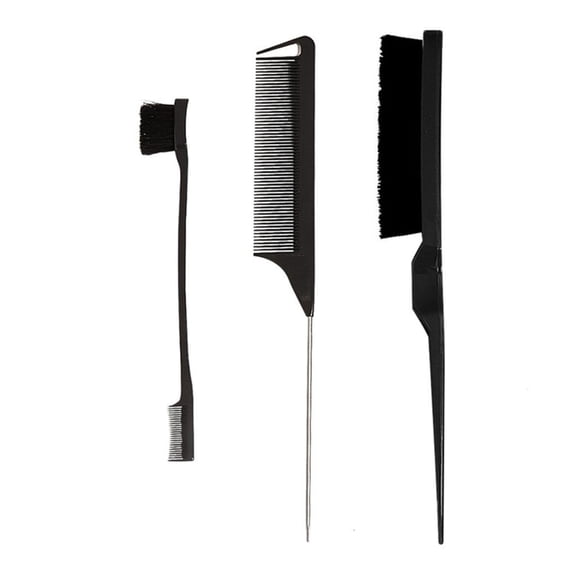 lanema 3Pcs Hair Brush Set,Hair Styling Comb Including Sided Brush & Rat Tail Comb and Teasing Comb for Women Barber