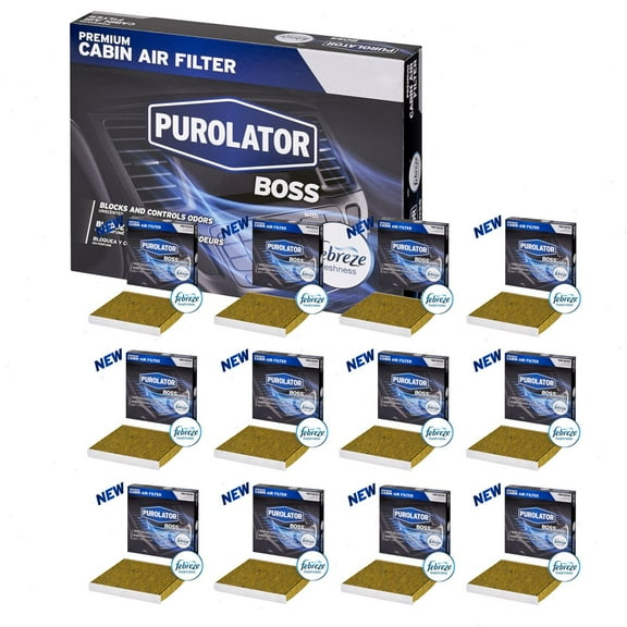 12 pc Purolator BOSS PBC36156 Cabin Air Filters for 989 HVAC Heating Ventilation Air Conditioning Vent Filters