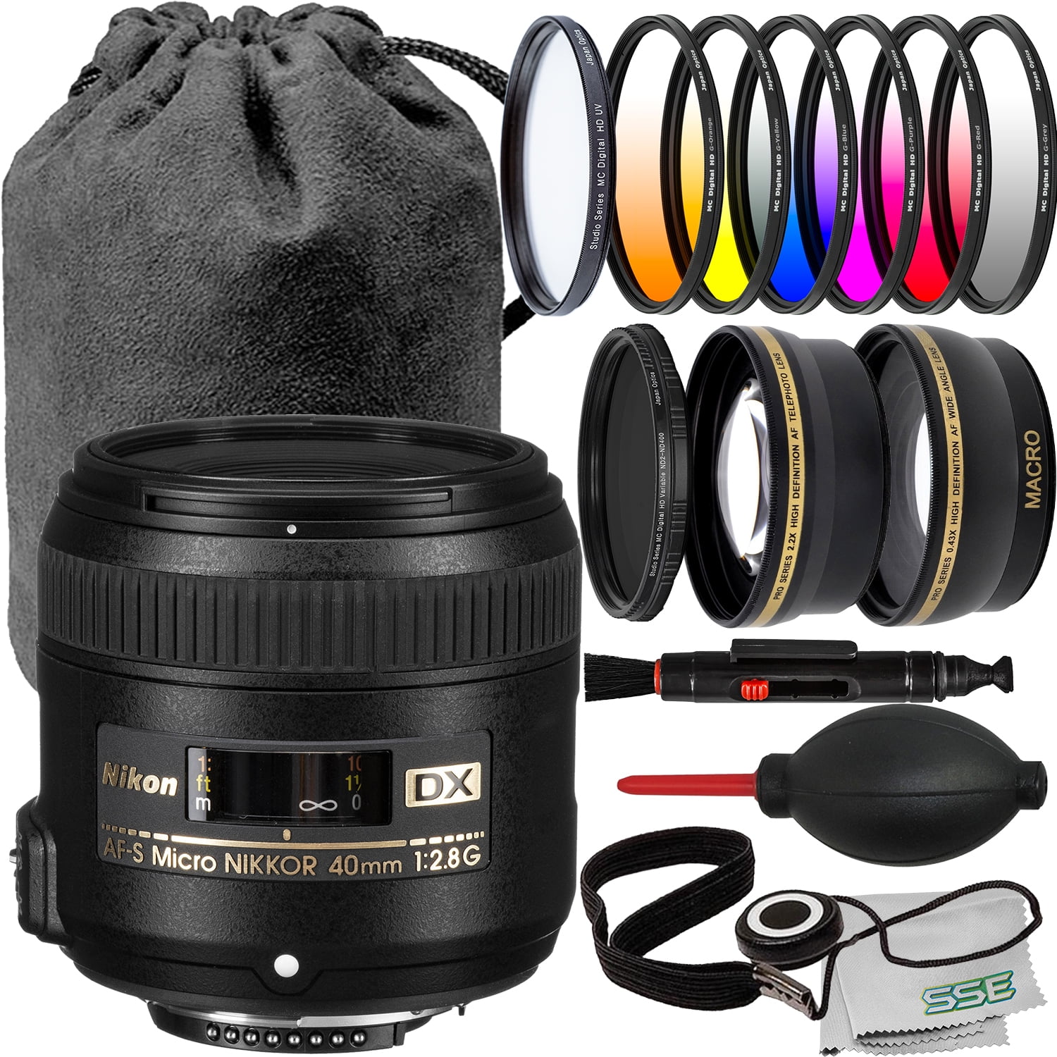 Nikon AF-S DX Micro NIKKOR 40mm f/2.8G Lens with Essential