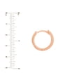 thumbnail image 4 of 14K Rose Gold Square Tube Mini HuggieEarrings - Women, 4 of 4