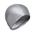 thumbnail image 2 of Sonducket Elástico impermeable PU proteger orejas pelo largo deportes natación piscina SPA sombrero gorro de natación para hombres mujeres adultos Deportes acuáticos plata 25cm Sonducket HW4178-02B, 2 of 5