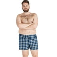 thumbnail image 3 of Hanes Ultimate Big Men’s Woven Boxer Underwear, Tartan Prints, 4-Pack, ( & Tall Sizes) Assorted 4XB, 3 of 8