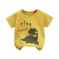 thumbnail image 2 of Cethrio Graphic T Shirts for Boys, Casual Short Sleeve 2025 Cotton Summer Tops Yellow Size 4 T, 2 of 3