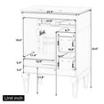 thumbnail image 3 of Bellemave 24" Freestanding Bathroom Vanity with Sink, Flip Drawer, Adjustable Shelf & Metal Handle, Bathroom Vanities Storage Cabinet for Bathroom, Solid Rubber wood Frame & MDF Panels, White, 3 of 11