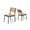 Brown, variant on Pellebant Set of 2 Outdoor Aluminum Dining Chairs Patio Armless Chairs in Brown
