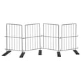 thumbnail image 6 of Black Pet Gate for Stairs - 4-Panel Freestanding Dog Fence, Expandable Cat Barrier with Anti-Escape Design, Drill-Free Installation for Home, 6 of 8