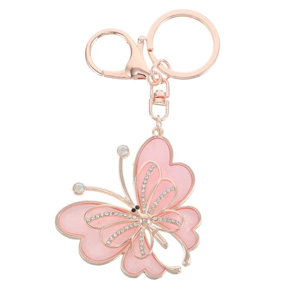 Masteelf Women's Butterfly Keychain Rhinestone Sparkling Keychain Bag Pendant Metal Handbag Charm  Key Holder Fashion Accessories for Backpacks Purses Car Keys