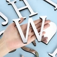 thumbnail image 3 of Unique Bargains 3D Acrylic Alphabet Mirror Wall Stickers Letter Sign Silver W Shape, 3 of 7