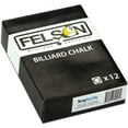 Felson Billiard Supplies Pool Cue Chalk, Blue, 12pack