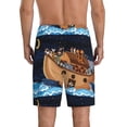 thumbnail image 3 of Easygdp Ocean Scene with Noah's Ark Men's Short Pajama Pants, Sleep Shorts, Household Pants, Casual Pants with Pockets - 3X-Large, 3 of 9