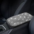thumbnail image 3 of Almohadilla de la cubierta de la consola central del automóvil Accesorios suaves y brillantes que no dañan la piel, ajuste universal blanco kusrkot Almohadillas de cojín para reposabrazos, 3 of 7