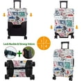thumbnail image 5 of Luggage Cover Approved Travel Suitcase Protector Funny Postmarks Elastic Washable Baggage Covers for 18-20 inch Luggage(S), 5 of 6