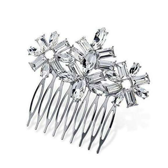 I.N.C. Silver-Tone Crystal Hair Comb