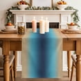 thumbnail image 2 of Table Runner 48 Inches Long for Kitchen Dining, Blue Teal Yellow Ombre Dresser Scarf Farmhouse, Dining Table Decorations for Wedding/Parties, Farmhouse Modern Gradient Art 13 x 48 In, 2 of 8