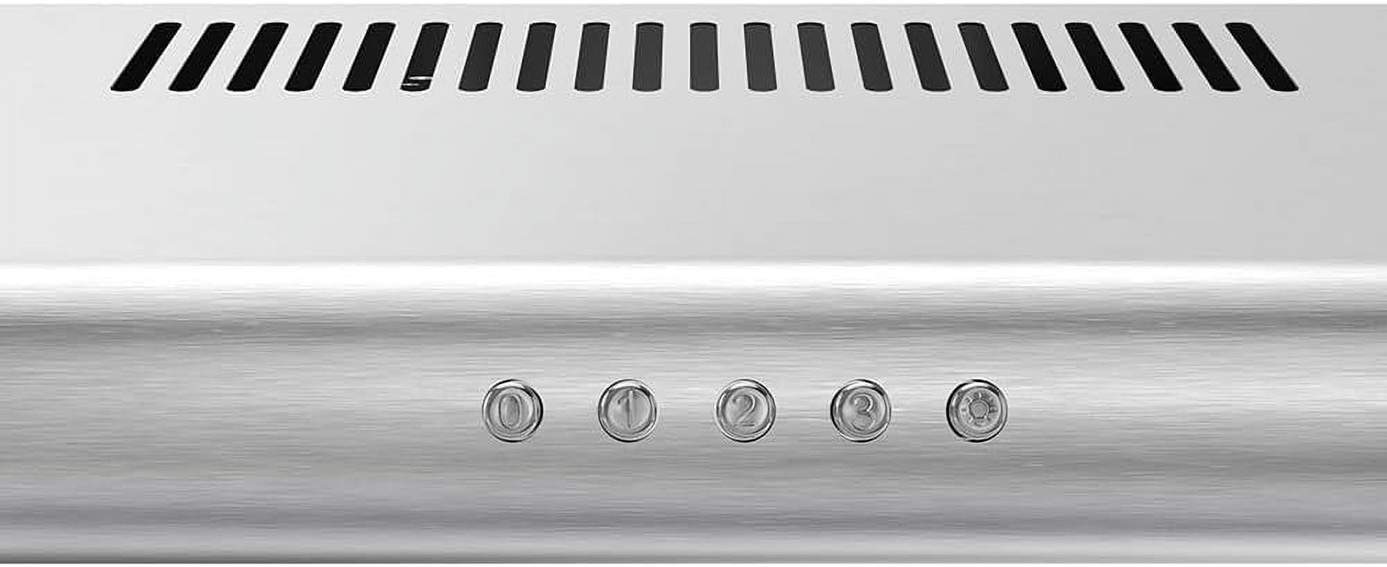 Streamline 30 in. Lammari Ducted Undermount Range Hood in Brushed Stainless Steel with Mesh Filters, Push Button Control, LED Light