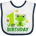 thumbnail image 3 of Inktastic 1st Birthday Princess Frog Girls Baby Bib, 3 of 4