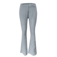 thumbnail image 5 of Women's Mid Waist Flared Jeans, High Rise Retro Vintage Distressed Bootcut Denim Pants, Stretch Elastic Waist Skinny Fit Casual Streetwear Jeans for Daily Wear Light Blue L, 5 of 7