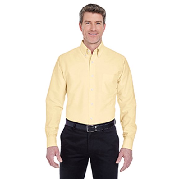 UltraClub Men's Classic Wrinkle-Resistant Long-Sleeve Oxford