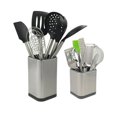 thumbnail image 1 of Wskc 2Pc Kitchen Utensil Holder Flatware Caddy Stainless Steel, 1 of 1