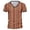 Orange, variant on European Striped Men Casual Sports V Neck Short Sleeve Tennis T Shirt Comfortable Fitness Summer Trend Tee