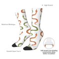 thumbnail image 4 of Vsdgher Hand Drawn Snake Crew Socks for Men & Women, Breathable Casual Athletic Ankle Socks, 4 of 6