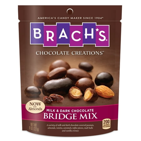 Brachs Chocolate Creations Milk & Dark Chocolate Bridge Mix, 8 Oz.