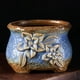 thumbnail image 1 of Jarrón de cerámica retro Soledad Macetas suculentas con orificio de drenaje Azul 5.6x4.9x3.9in, 1 of 7
