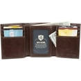 Dockers Men's RFID Extra Capacity Trifold Wallet With Zipper Pocket