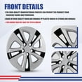 thumbnail image 3 of 4pcs/Set 15" Hubcaps Wheel Rims Cover for 2016-2022 Toyota Prius;2017-2022 Toyota Prius Prime;2020-2024 Toyota Corolla Hybrid Compatible with Alloy Wheels(15-inch,Silver Lacquer & Black Lacquer), 3 of 8