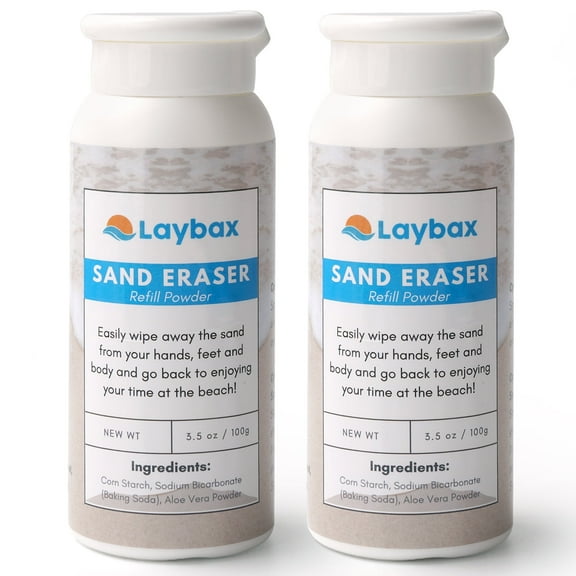 Laybax Sand Eraser Refill Powder, 2-Pack, 100g