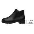 thumbnail image 3 of AVRNLIQ Womens Black Ankle Boots - Faux Faux Leather (PU), Size 37 (US 6), Low Heel, Traction Sole, Comfortable for Daily Use & Office, Zip/Slip-On Closure, 3 of 8