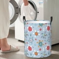 thumbnail image 5 of Sikiie Sea Turtle Print Round Dirty Clothes Basket, Waterproof Standing Foldable Storage Basket, for Laundry Room, Bedroom, Bathroom Storage-Small, 5 of 6