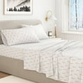 thumbnail image 5 of Great Bay Home 4-Piece 100% Turkish Cotton Flannel Sheet Set, Full, Candy Canes, 5 of 6