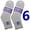 6-pairs Gray, variant on Falari 3-Pack Diabetic Socks Ankle Unisex Physicians Approved Socks Size 10-13 Black