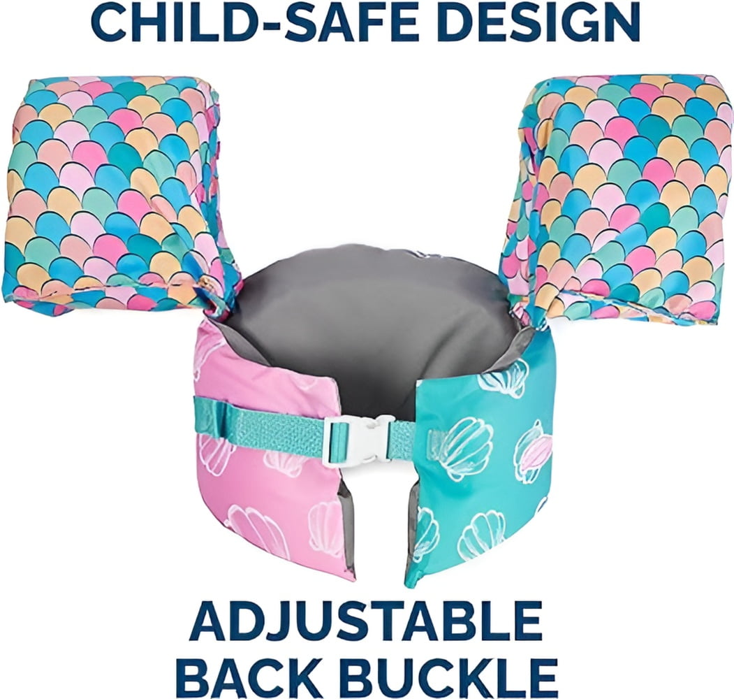 SwimWays Girls Swim Trainer Life Jacket Multicolor, 10.4 oz