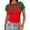 Red, variant on Womens Tops Women Slim Fit Cropped Flag Print Short Sleeve T-shirt World Cup Themed Breathable Going Out Cheerleading Crop Tops Blue S