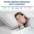 thumbnail image 4 of Premium Pillows Standard Size Set of 2, Fluffy and Supportive 7D Down Alternative Bed Pillow, Luxury Soft Hotel Quality Gusseted Pillow for Side Back Stomach Sleeper,Relief Neck Head and Shoulder Pain, 4 of 7