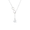 thumbnail image 2 of Delight Jewelry Silvertone Puzzle Piece Silver tone Elegant Infinity Lariat Necklace, 2 of 4