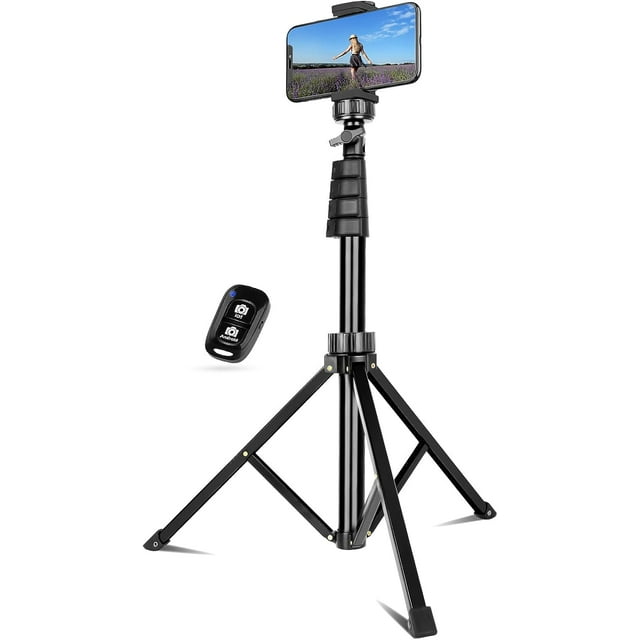 Extendable 62" Selfie Stick Tripod with Bluetooth Remote for Smartphones, Durable Lightweight Aluminum Construction