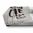 thumbnail image 3 of One and Only Saying Soft Flannel Fleece Throw Blanket, Hand Written Text in Nude Tones Romantic Love Theme, Cozy Plush for Indoor and Outdoor Use, 50" x 60", Pale Pink Charcoal Grey, by Ambesonne, 3 of 6