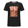 thumbnail image 3 of Qertyioot Liquidation d'Été T-Shirt d'Été pour Homme à Col Rond, Coupe Ajustée, Imprimé, Décontracté, Manches Courtes, 3 of 3