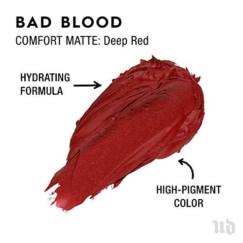 lijn Immigratie plaag Urban Decay Vice Lipstick, Bad Blood [Comfort Matte] 0.11 oz - Walmart.com