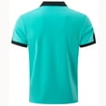 thumbnail image 3 of ZCFZJW Mens Short Sleeve Polo Shirts Quick Dry Breathable Performance Casual Solid Color Athletic Lightweight Stretch Golf T-Shirts Tops Green L, 3 of 4