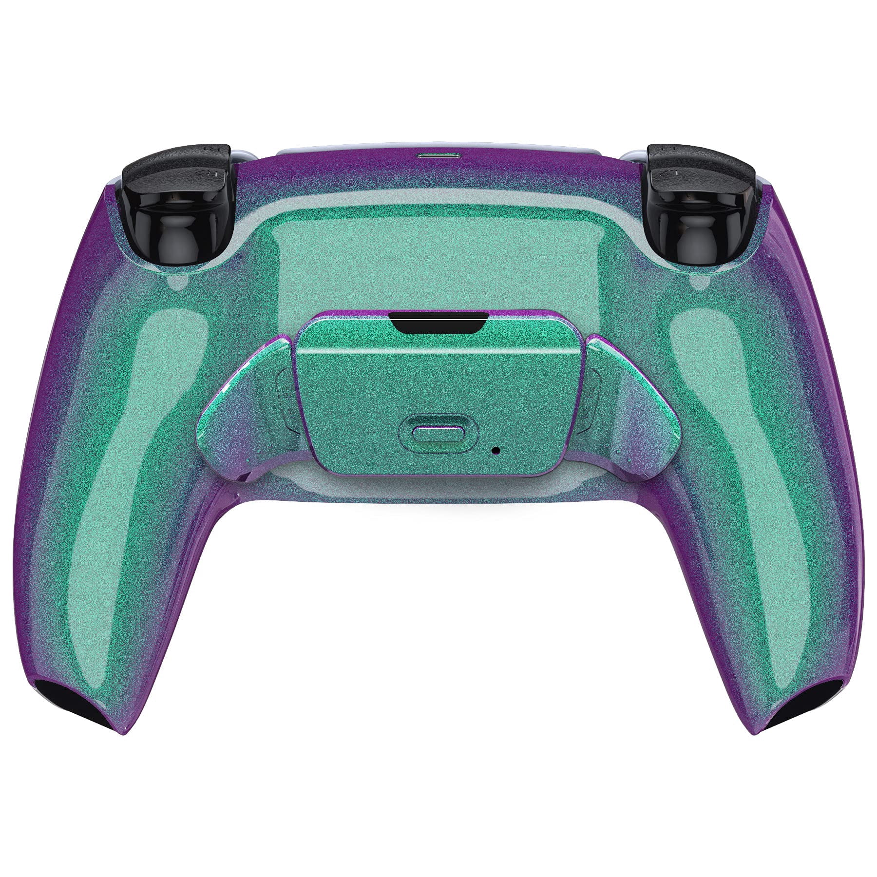 eXtremeRate Chameleon Green Purple Programable RISE 2.0 Remap Kit for PS5 Controller BDM-010/020, Upgrade Board & Redesigned Back Shell & Back Button Attachment for PS5 Controller - NOT A Controller