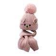 thumbnail image 3 of Conjunto de gorro y bufanda de invierno para niños, gorro de punto con orejeras, cálido para viajar y escalar Rosa, 3 of 8