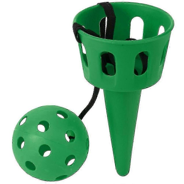 Juego de lanzamiento de pala verde: equipo de entrenamiento de coordinación para niños, perfecto para juegos deportivos de lanzamiento y captura de pelota.