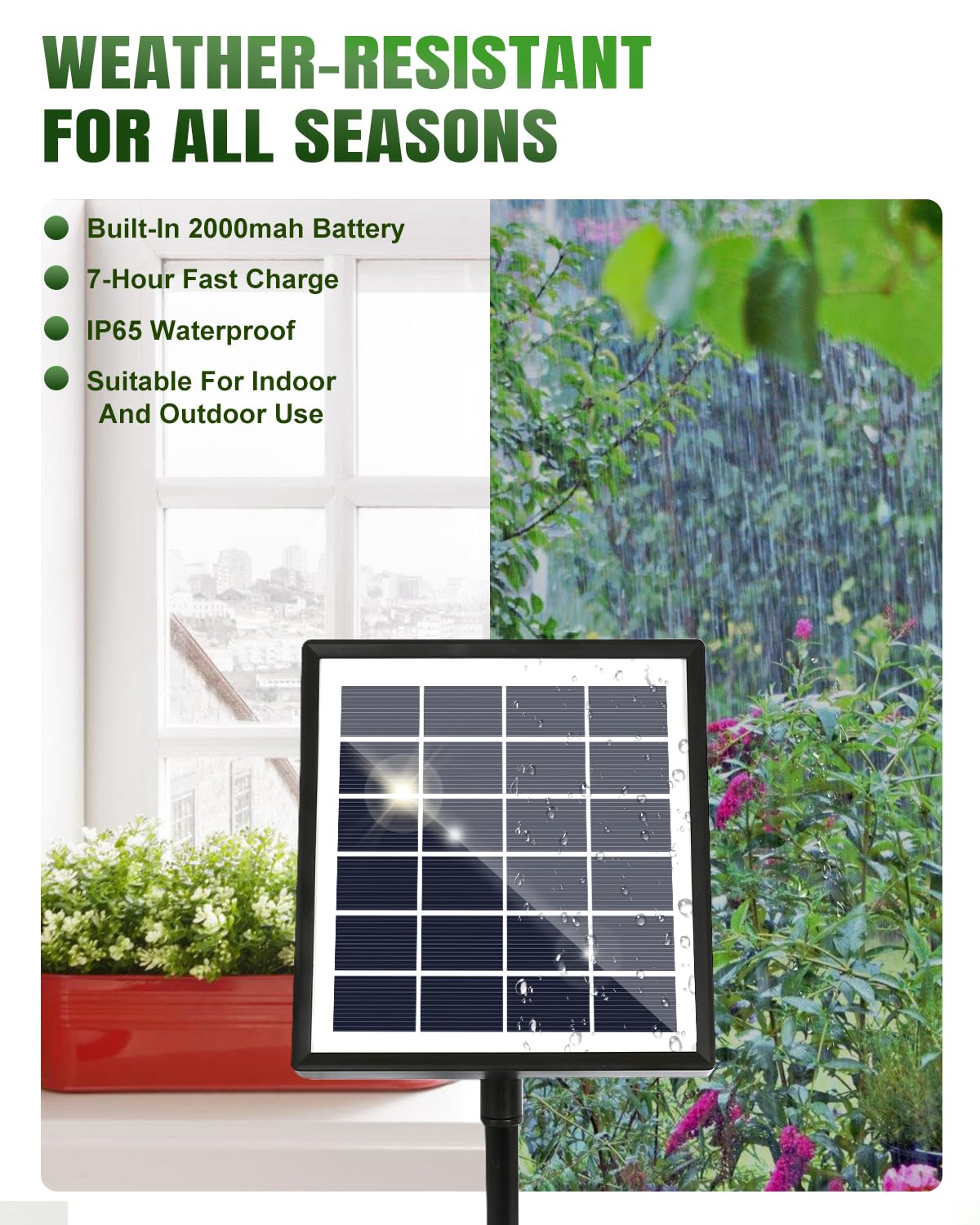 Solar Drip Irrigation Kit 50FT Automatic Garden Watering System with Timer, Draws Water from Container, Supports 15 Pots for Balcony, Patio, Indoor & Outdoor Plants