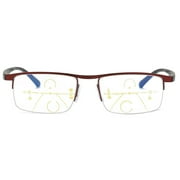 Progressive Multifocus Reading Glasses, Progressive Glasses for Men, Blue Light Blocking Computer Readers, Black, 5.31x5.31